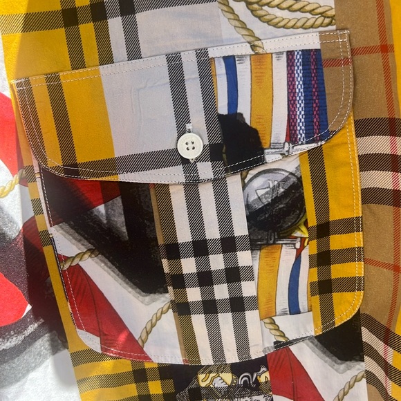 Burberry London Chester Mixed Printed Button Shirt.size Xl.💛 - Picture 10 of 16